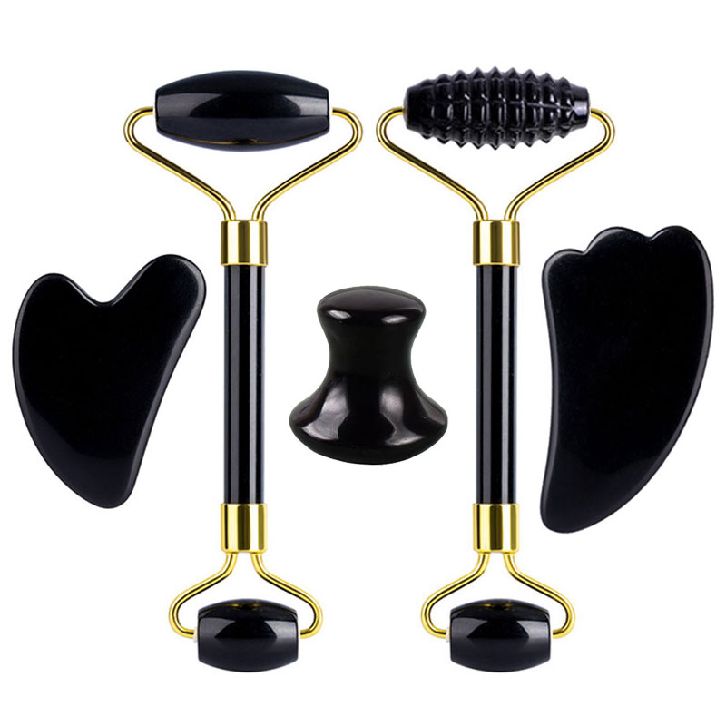 Natural Obsidian Face Massage  - огляд і ціна Jade Roller Stone