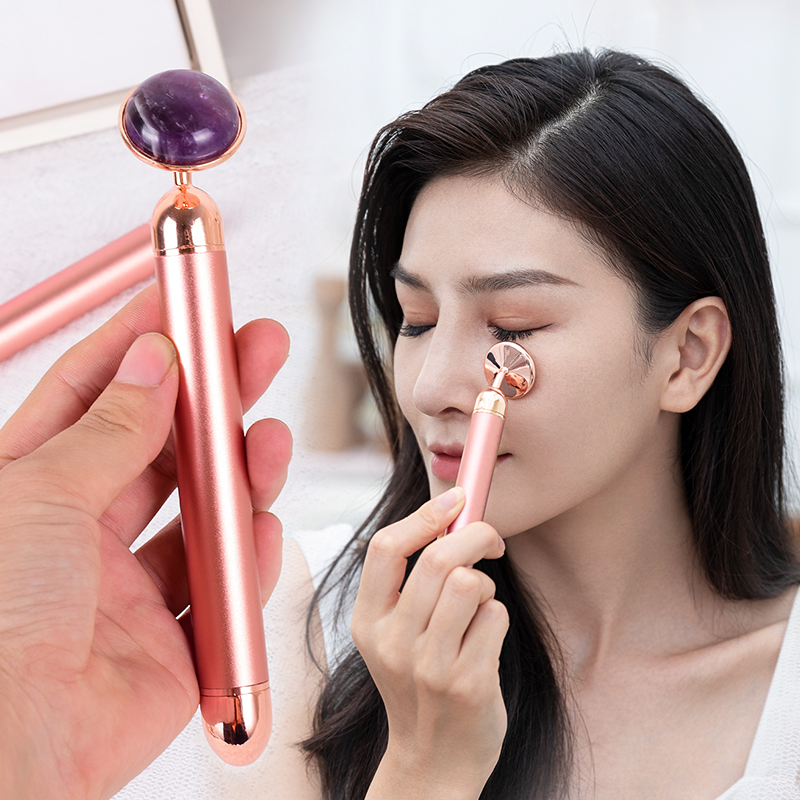 Natural Stone Rose Gold Electr - огляд і ціна Jade Roller Stone