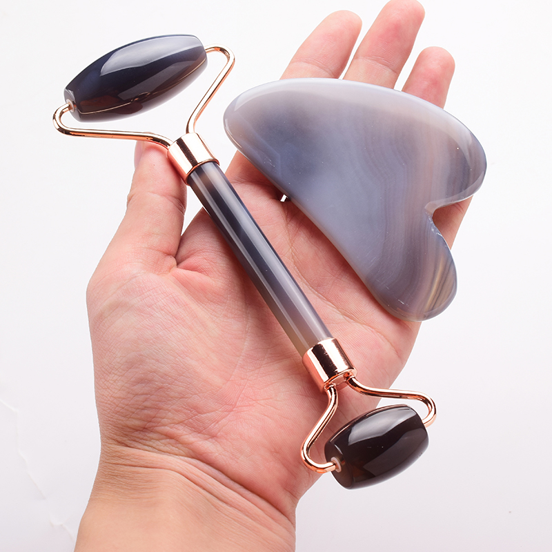 Grey agate Jade Roller Massage - огляд і ціна Jade Roller Stone