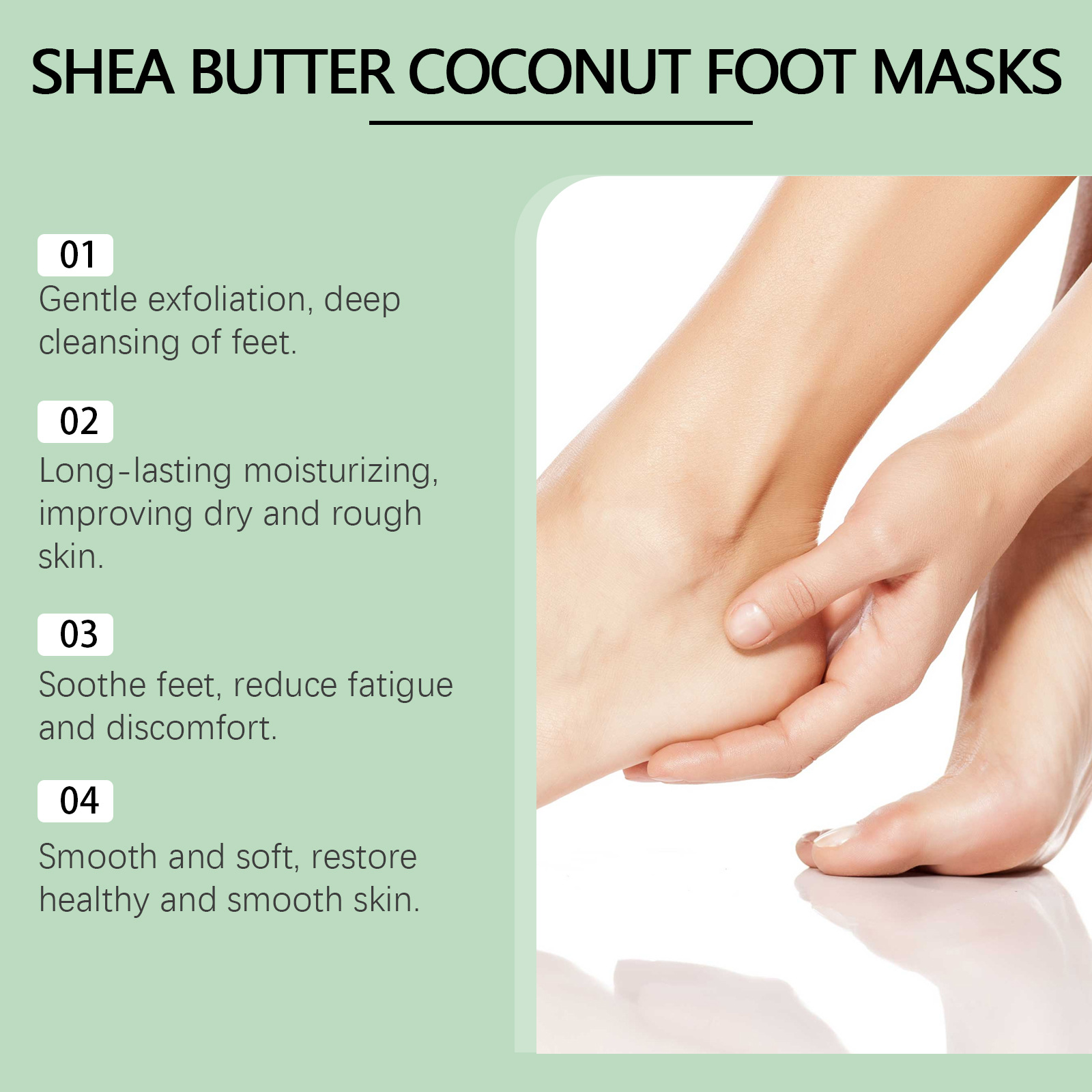 5PCS Coconut Foot Mask Peeling - огляд і ціна Foot Mask Peeling